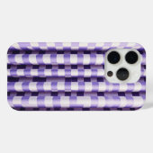 Modern Purple & White 3D Wave Phone Case - Elegant (Achterkant (horizontaal))