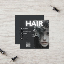 modern qhairstylist Visitekaartje met QR code