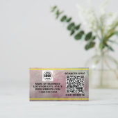 Modern QR Business Card – Marble Style Visitekaartje (Staand voorkant)