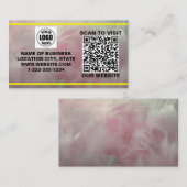 Modern QR Business Card – Marble Style Visitekaartje (Voorkant / Achterkant)