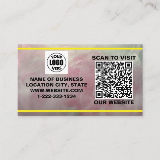 Modern QR Business Card – Marble Style Visitekaartje (Voorkant)