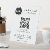 Modern QR code Afsprakenboek Professioneel Reclamebord Met Voetstuk (Insitu)