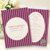 Modern QR code Bachelorette Weekend Itinerary Kaart