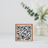 Modern QR-code bedankt je bestelling van terracott Vierkante Visitekaartje (Staand voorkant)