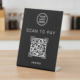 Modern QR-code betalingsschild voor kleine bedrijv Reclamebord Met Voetstuk