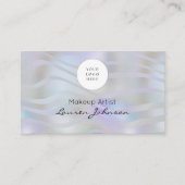 Modern QR Code Black Script Photo Makeup  Visitekaartje (Voorkant)