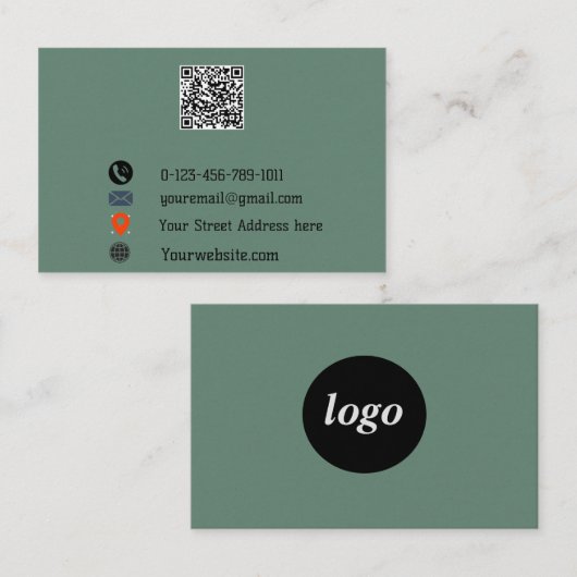 “Modern QR Code Business Card”  Visitekaartje (Voorkant / Achterkant)