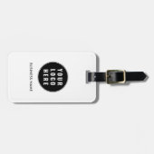 Modern QR Code Business Logo Minimalist Bagagelabel (Voorkant horizontaal)