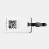 Modern QR Code Business Logo Minimalist Bagagelabel (Achterkant horizontaal)