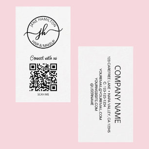 Modern QR-code cirkel zakelijk logo Visitekaartje
