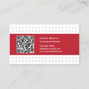 Modern QR Code Commercial Director Visitekaartje