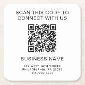 Modern QR Code Company Promotion Kartonnen Onderzetters (Voorkant)