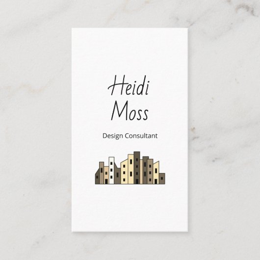 Modern QR code Contemporary Design Consultant Visitekaartje (Voorkant)