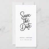Modern QR Code Elegant Script Photo Wedding Save The Date (Voorkant)