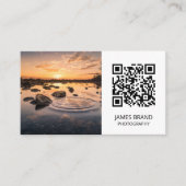 Modern QR Code Fotograaf Visitekaartje (Voorkant)