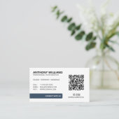 Modern QR Code Fotograaf Visitekaartje (Staand voorkant)