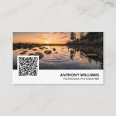 Modern QR Code Fotograaf Visitekaartje (Voorkant)