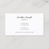 Modern QR Code Handwriting Script Sleek Business Visitekaartje (Voorkant)
