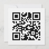 Modern QR Code Linen Wedding Kaart (Achterkant)