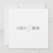 Modern QR Code Linen Wedding Kaart (Voorkant)