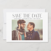 MODERN | QR-code Moderne eenvoudige foto-grens Save The Date (Voorkant)