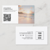 Modern QR Code Photo Logo-Visitekaartje Visitekaartje (Voorkant / Achterkant)
