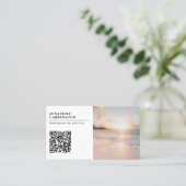 Modern QR Code Photo Logo-Visitekaartje Visitekaartje (Staand voorkant)