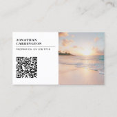 Modern QR Code Photo Logo-Visitekaartje Visitekaartje (Voorkant)