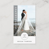 Modern QR Code Photography Visitekaartje (Voorkant)