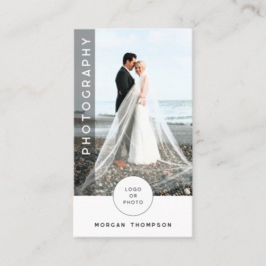 Modern QR Code Photography Visitekaartje (Voorkant)