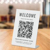 Modern QR-code restaurant menu tafelmodel Reclamebord Met Voetstuk