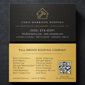 Modern QR Code Roofing Roofer Service  Visitekaartje