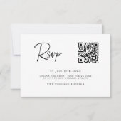 Modern QR Code RSVP Card | Fine Line Script Save The Date (Voorkant)