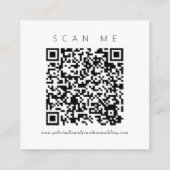 Modern QR Code Rust Terracotta Floral Wedding RSVP Informatiekaartje (Achterkant)