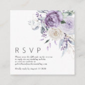 Modern QR Code Rust Terracotta Floral Wedding RSVP Informatiekaartje (Voorkant)