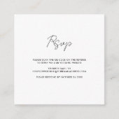 Modern QR Code Script Wedding RSVP Informatiekaartje (Voorkant)