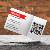 Modern QR Code System Architect Visitekaartje