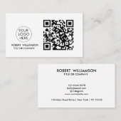 Modern QR Code Visitekaartje met aangepaste Logo (Voorkant / Achterkant)