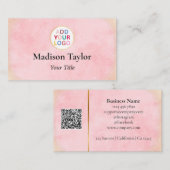 Modern QR Code Visitekaartje met Logo - Aangepast (Voorkant / Achterkant)