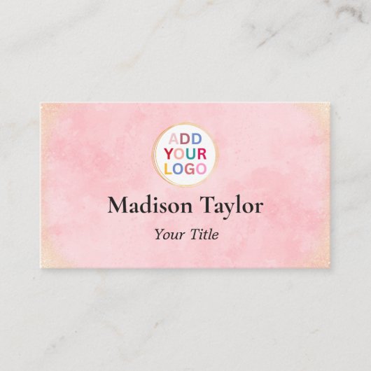 Modern QR Code Visitekaartje met Logo - Aangepast (Voorkant)