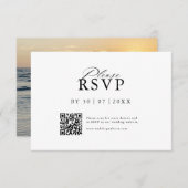 Modern QR Code Website RSVP Card Save The Date (Voorkant / Achterkant)