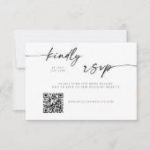 Modern QR Code Website RSVP Card Save The Date (Voorkant)