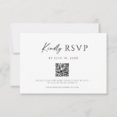 Modern QR Code Website RSVP Card Save The Date (Voorkant)