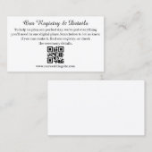 Modern QR Code Wedding Registry and RSVP  Informatiekaartje (Voorkant / Achterkant)