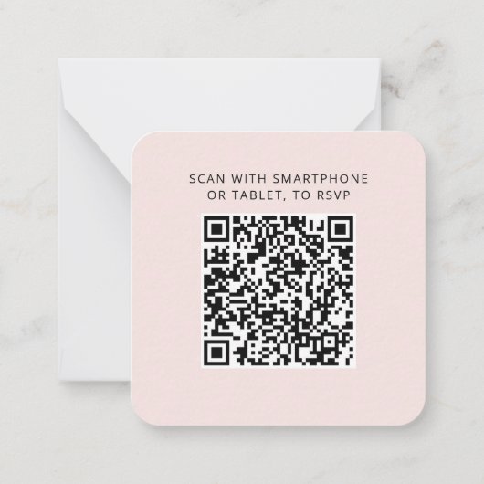 Modern QR Code Wedding RSVP Card Notitiekaartje (Achterkant)
