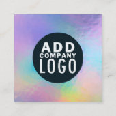 Modern QR-code zakelijk logo Vierkante Visitekaartje (Achterkant)