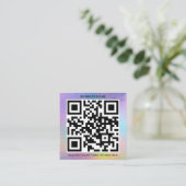Modern QR-code zakelijk logo Vierkante Visitekaartje (Staand voorkant)