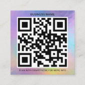 Modern QR-code zakelijk logo Vierkante Visitekaartje (Voorkant)
