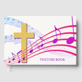 Modern QR Logo Church Easter Guest Book Gastenboek (Voorkant)