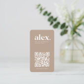Modern QR-Logo Visitekaartje (Staand voorkant)